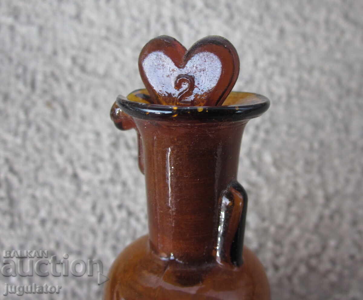 Доставка на старо Германско медицинско аптекарско стъклено шише L-H