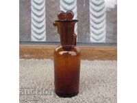 старо Германско медицинско аптекарско стъклено шише L-H