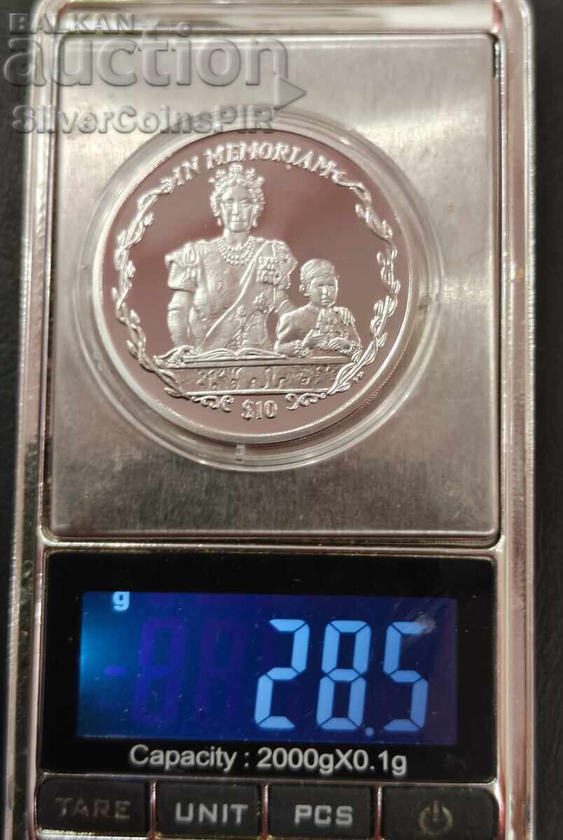 Ασήμι 10$ Ο Νεαρός Κάρολος 2002 Βρετανικές Παρθένοι Νήσοι - 6