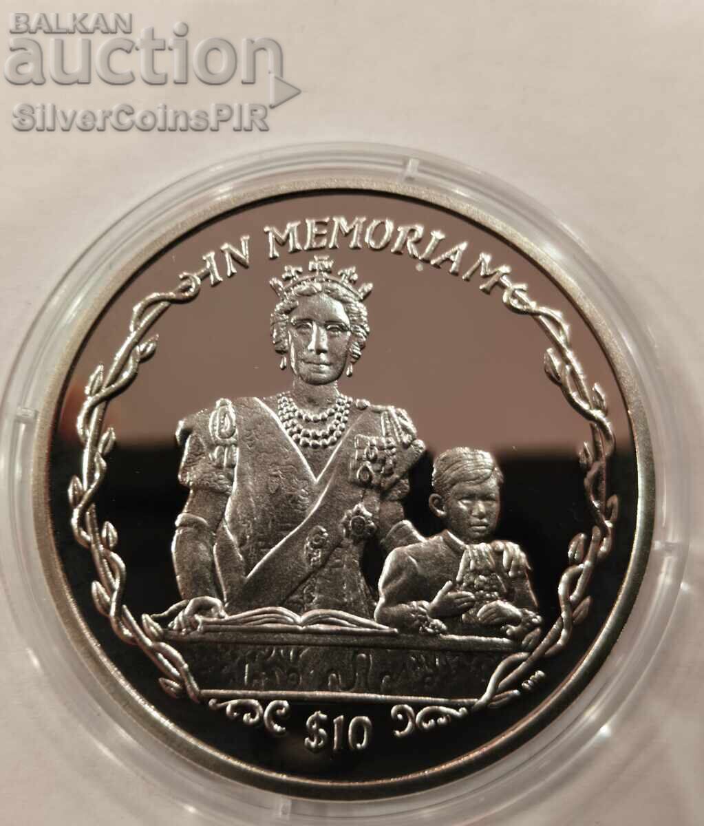 Ασήμι 10$ Ο Νεαρός Κάρολος 2002 Βρετανικές Παρθένοι Νήσοι