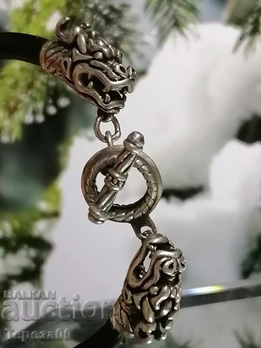 Δημοπρασία Ασημένιο βραχιόλι με δράκους