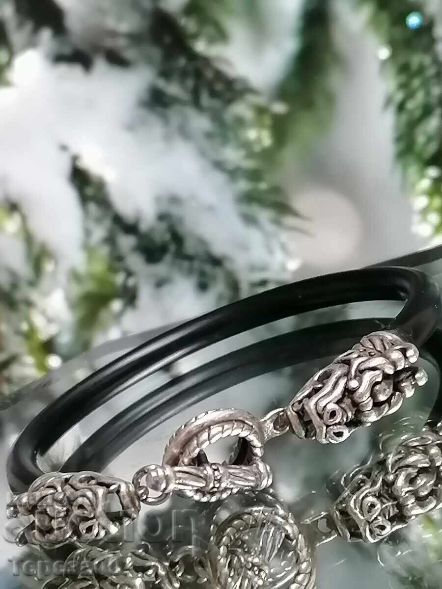 Παράδοση Ασημένιο βραχιόλι με δράκους