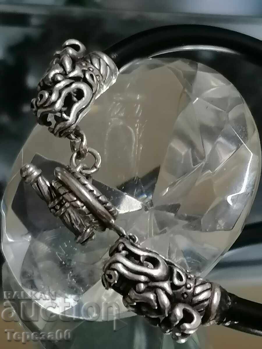 Ασημένιο βραχιόλι με δράκους - 5