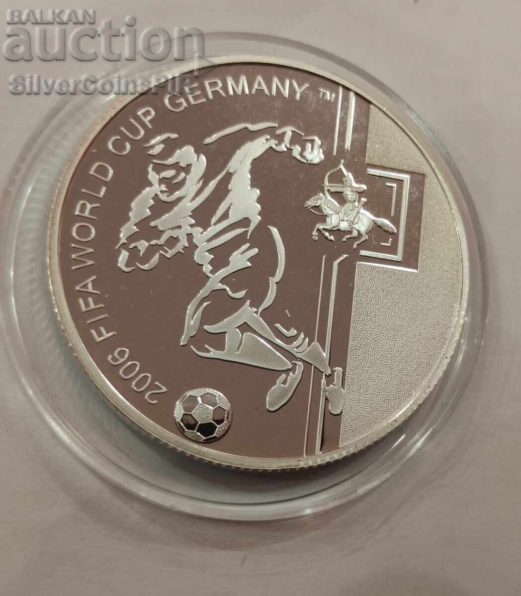 Argint 500 Tugrik Cupa Mondială de Fotbal 2006 Mongolia cu preț € 0.01 | 0.02 BGN Argint 500 Tugrik Cupa Mondială de Fotbal 2006 Mongolia cu preț € 0.01 | 0.02 BGN