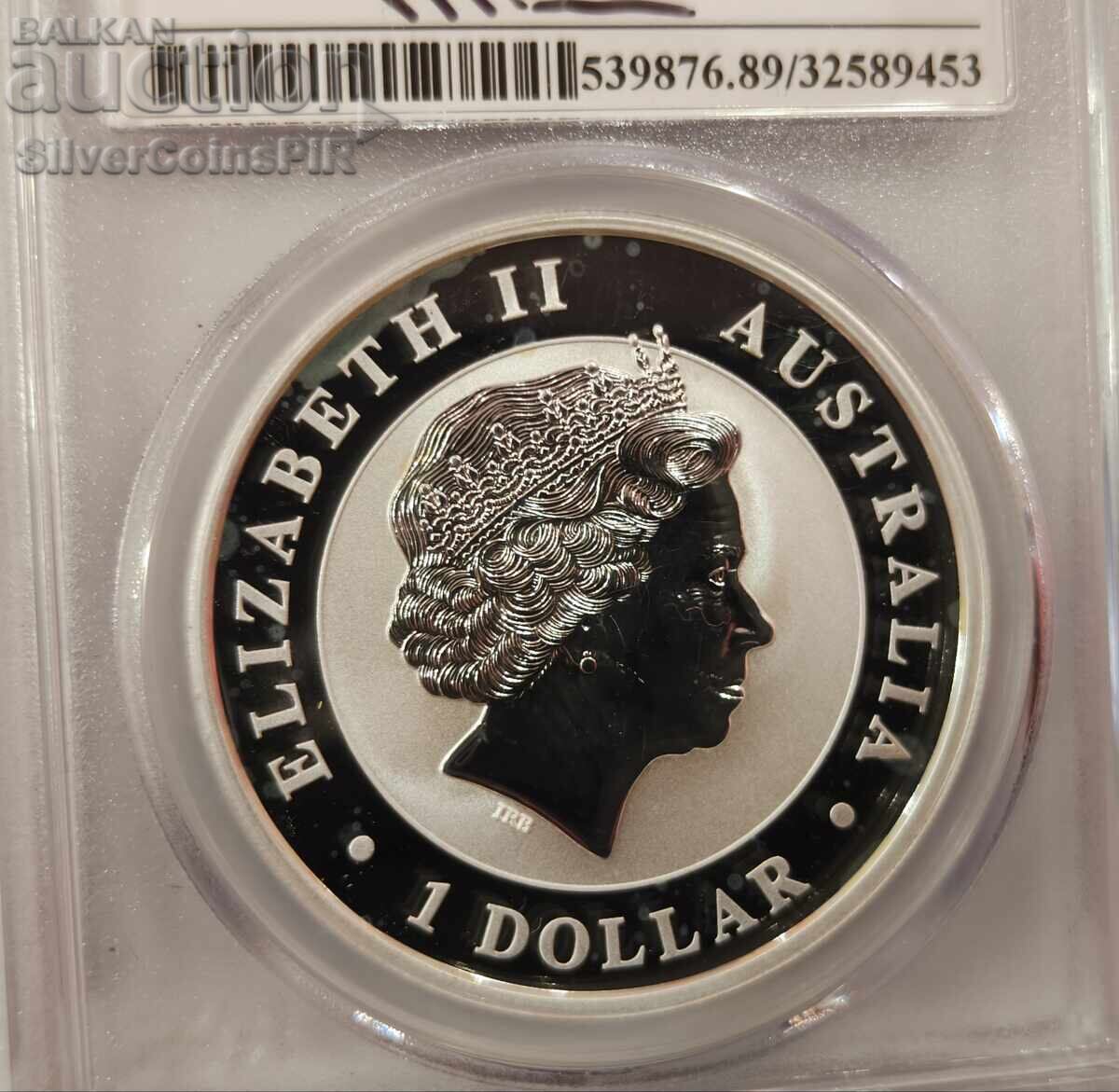 Licitație Argint 1 oz Vulturul Coadă-de-Pană 2015 PCGS GEM BU Australia Licitație Argint 1 oz Vulturul Coadă-de-Pană 2015 PCGS GEM BU Australia