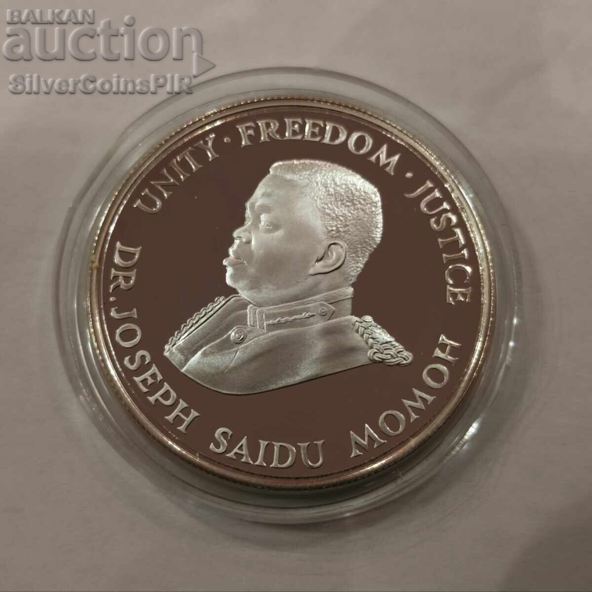 Сребро 10 Леони Хипопотам 1987 Сиера Л. Застрашени Животни - 6 Сребро 10 Леони Хипопотам 1987 Сиера Л. Застрашени Животни - 6