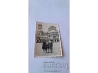 Sofia, Two Women, Boy and Girl in Front of the Alexander Nevsky Church