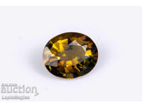 Turmalină oranșă dravit 0.46ct fluorescentă, tăietură ovală