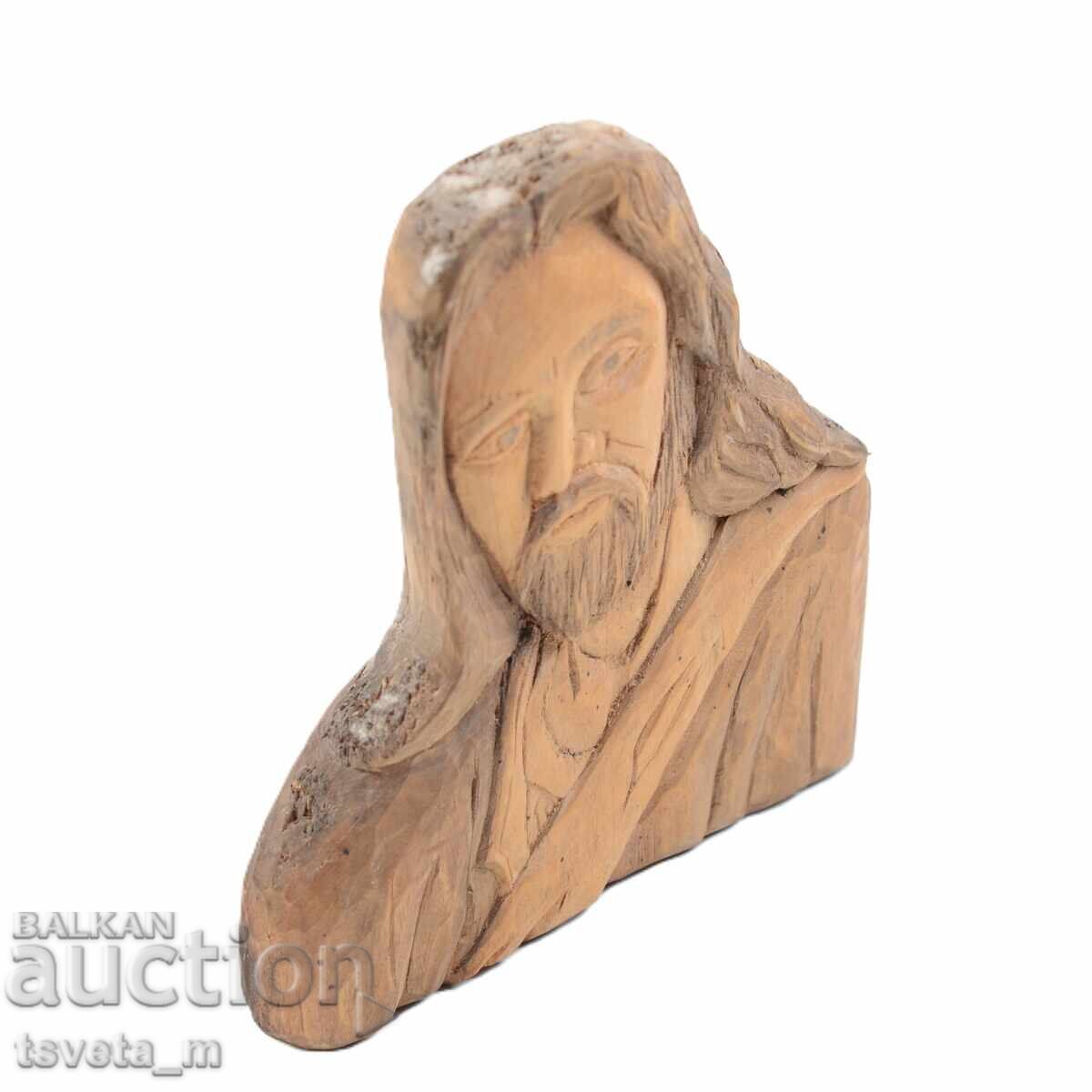 Аукцион Дърворезба дървен бюст на Исус Христос Аукцион Дърворезба дървен бюст на Исус Христос