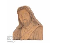 Дърворезба дървен бюст на Исус Христос