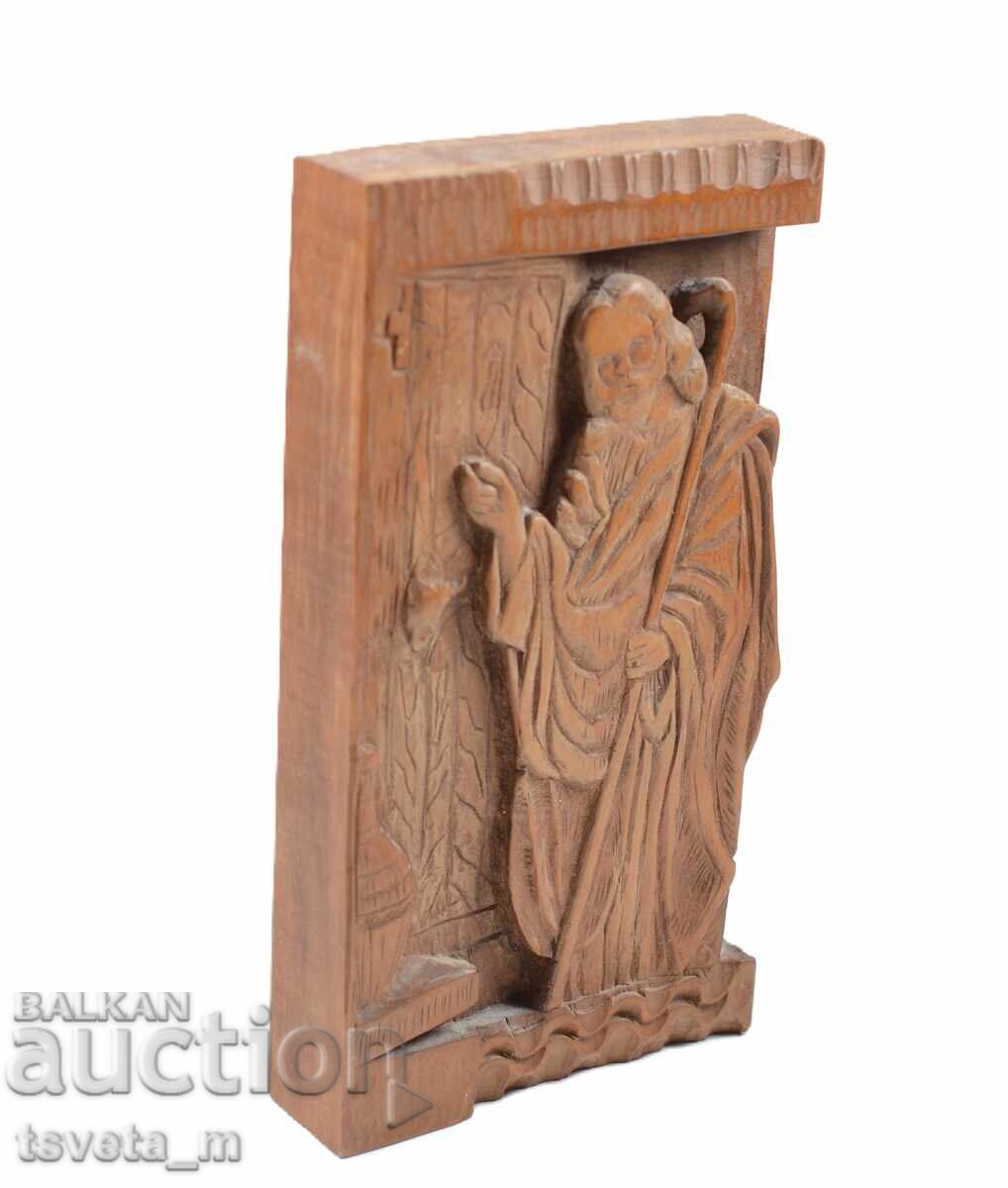Аукцион Дърворезба  Исус Христос, който чука на вратата