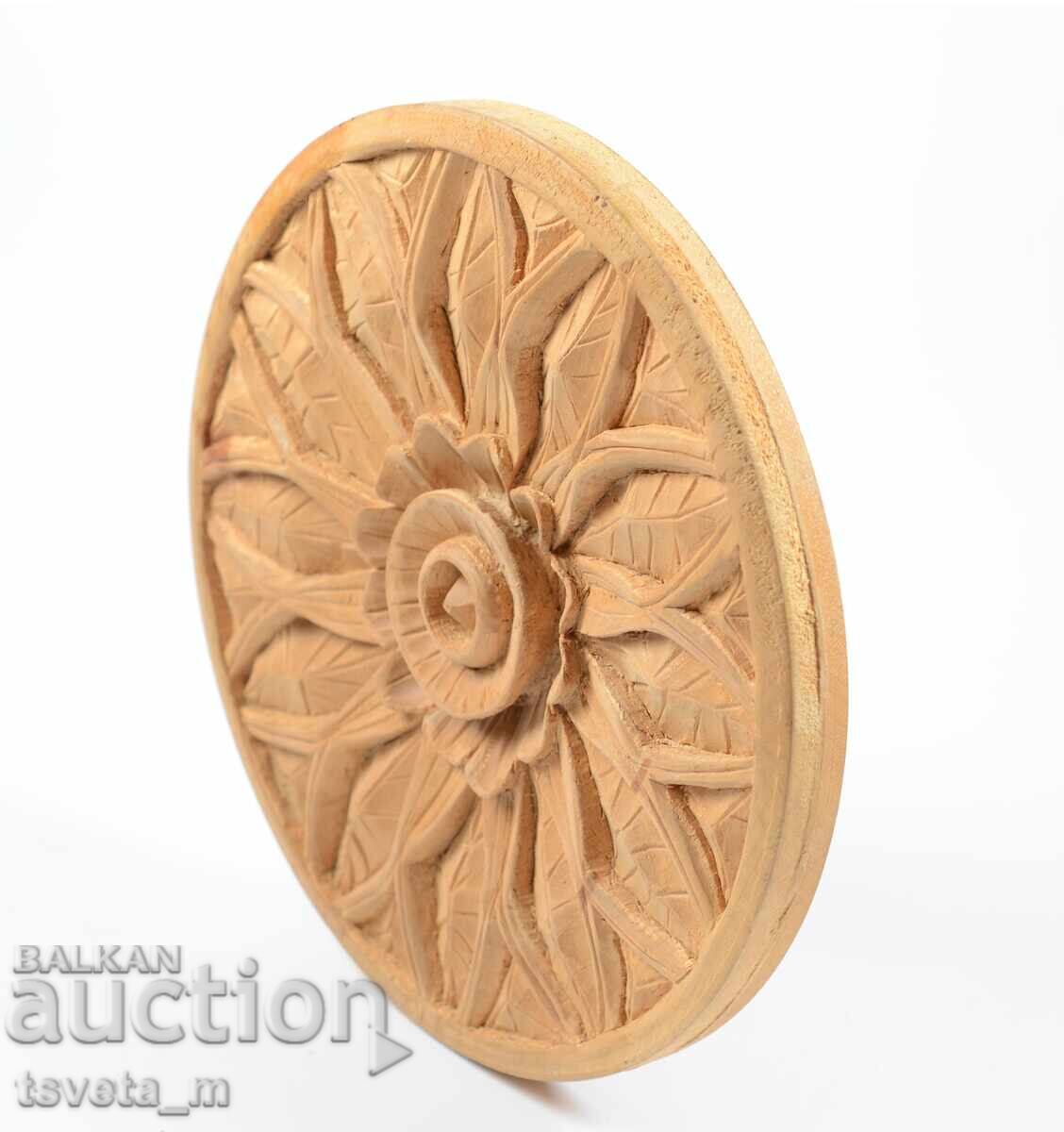 Δημοπρασία Ξυλόγλυπτη ξυλόγλυπτη ροζέτα ξύλινο απλικέ