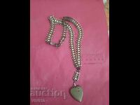 Antique Gold-Plated Necklace, Folk Costume Jewelry