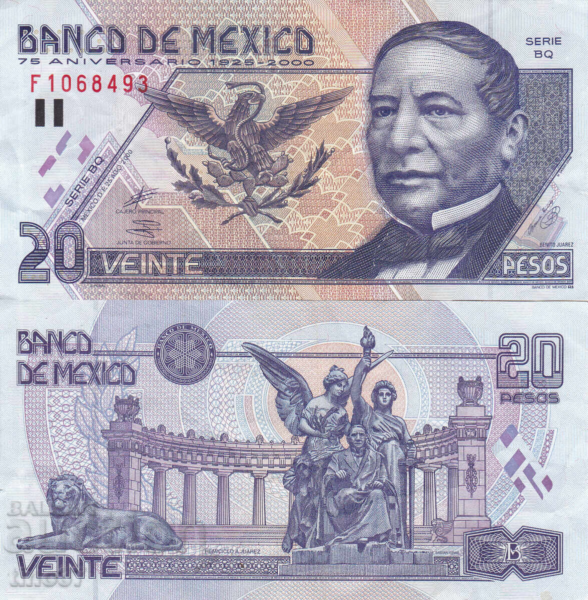 tino37- ΜΕΞΙΚΟ - 20 ΠΕΣΟΣ - 2000 - VF+