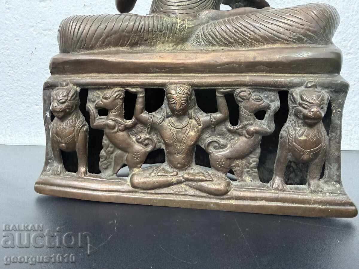 Доставка на Азиатска бронзова скулптура Буда №7811