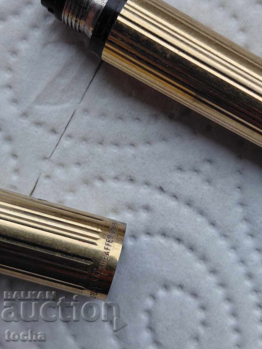 Old Sheaffer pen, gold-plated, marked BZTs - 5 Old Sheaffer pen, gold-plated, marked BZTs - 5