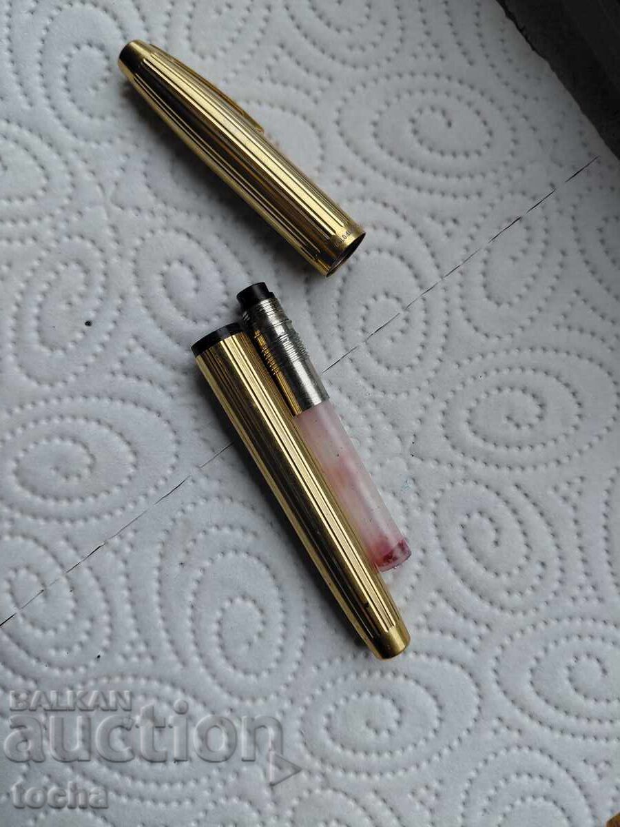 Old Sheaffer pen, gold-plated, marked BZTs - 6 Old Sheaffer pen, gold-plated, marked BZTs - 6