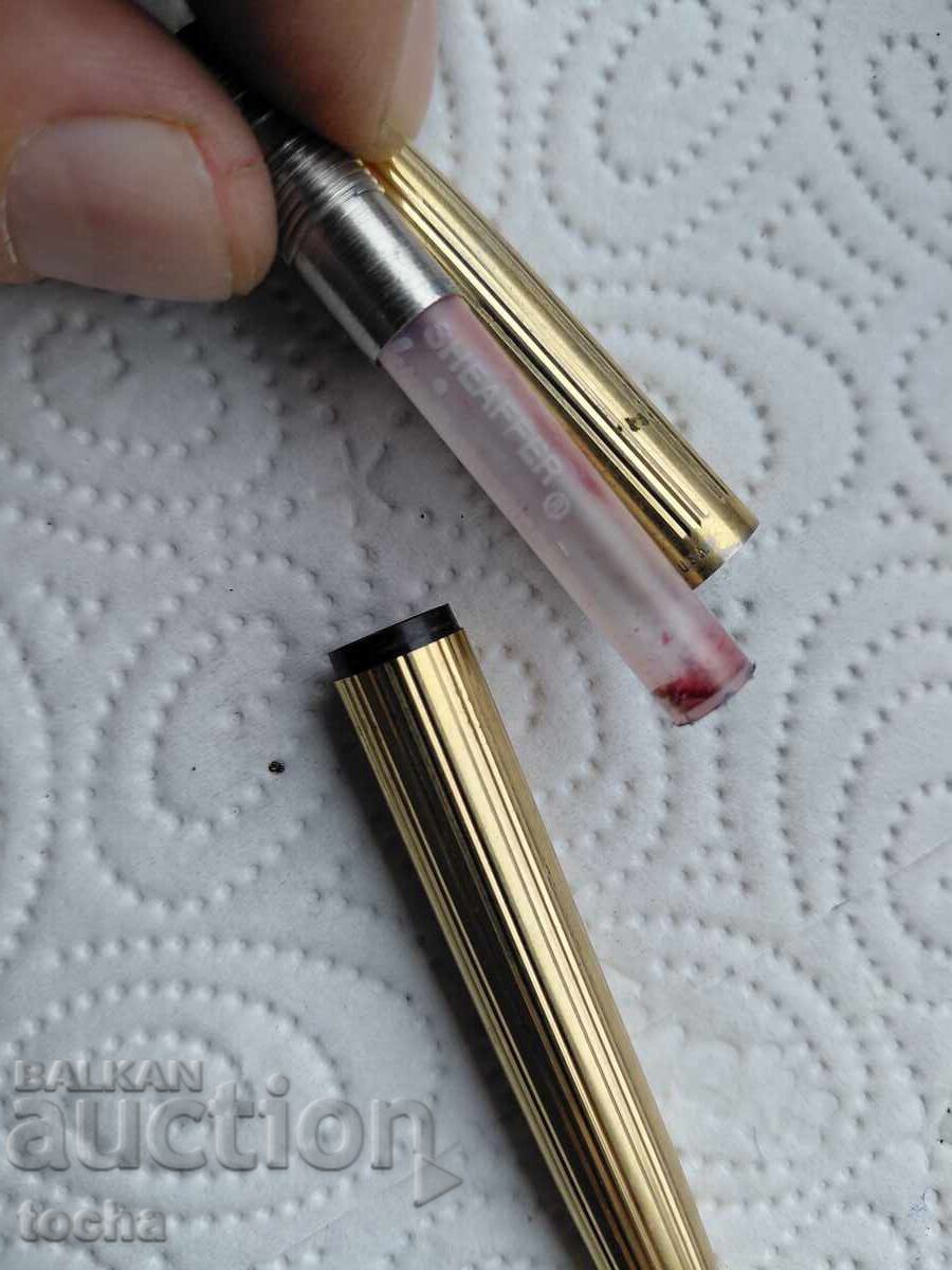 Old Sheaffer pen, gold-plated, marked BZTs - 7 Old Sheaffer pen, gold-plated, marked BZTs - 7