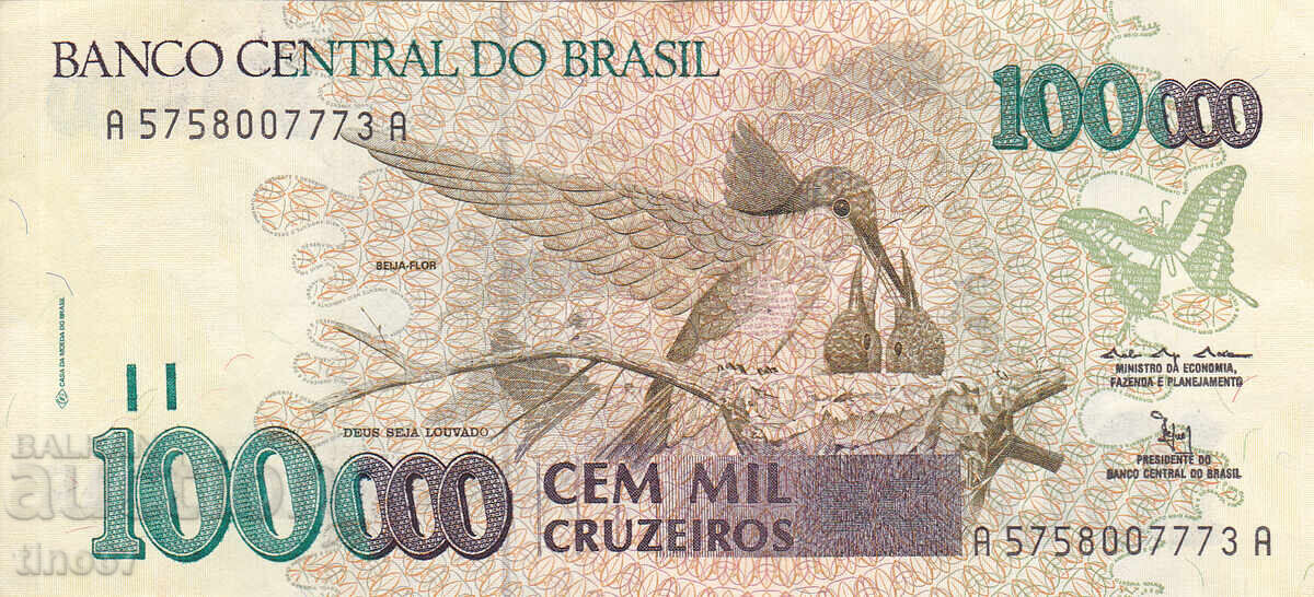 tino37 - BRAZILIA - 100000 CRUZEIROS - 1993 - VF cu preț € 3.90 | 7.63 BGN