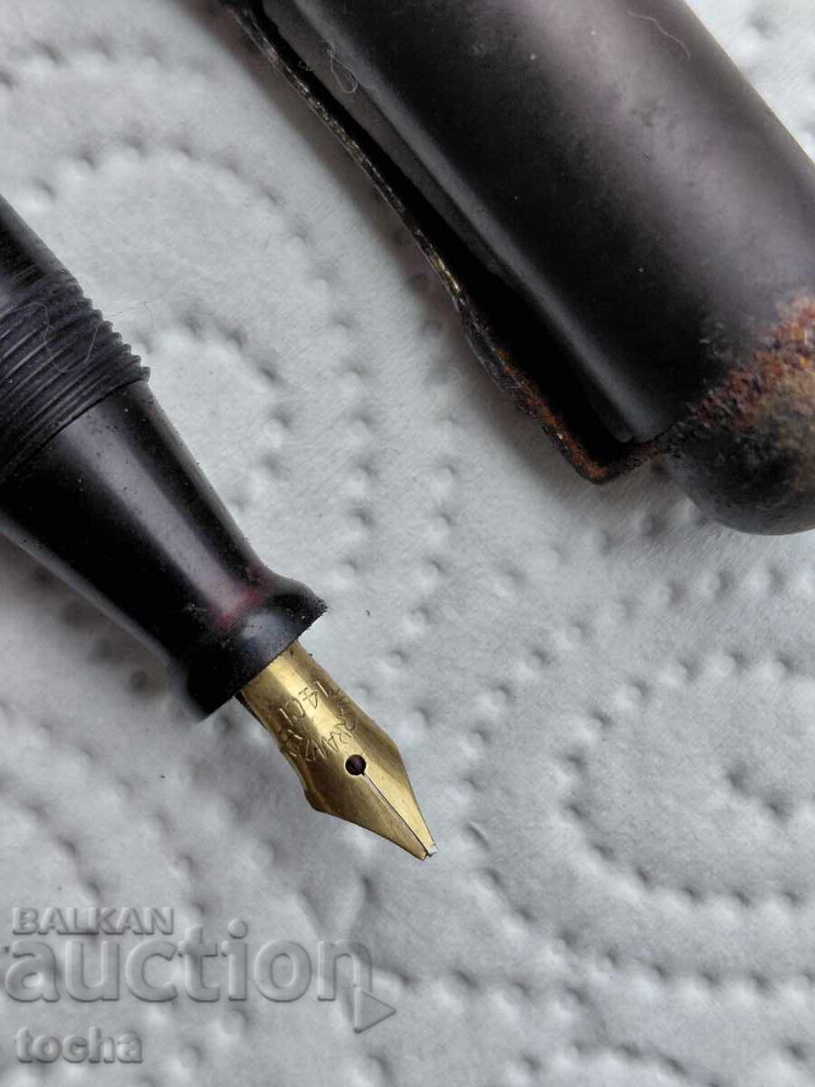 Аукцион стара писалка  ,  14kт марк. перо .БЗЦ