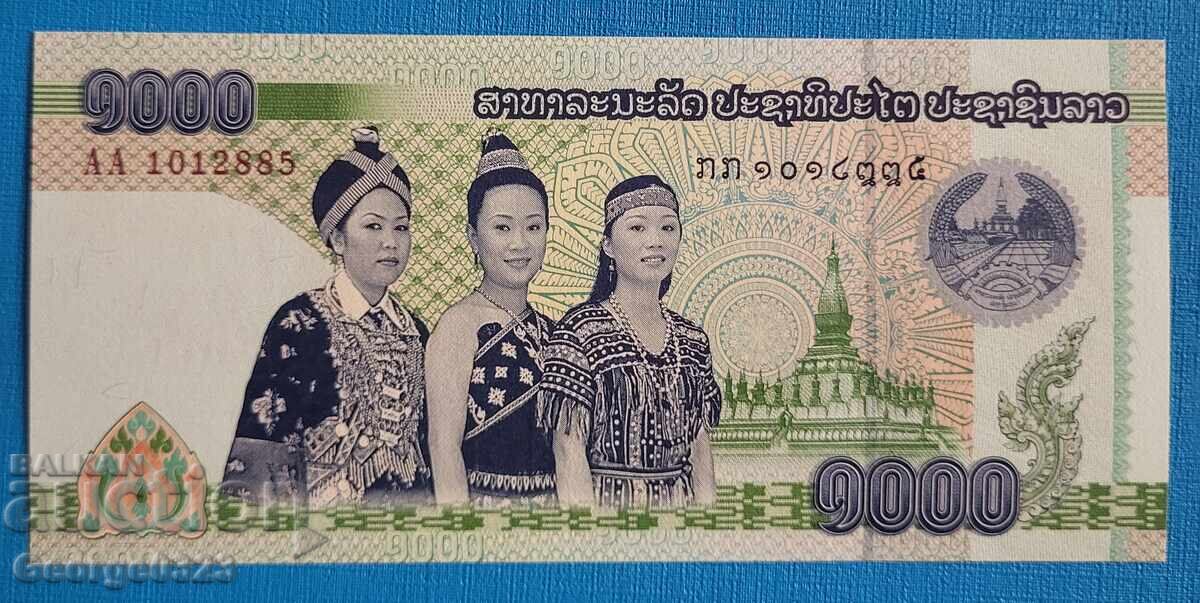 Laos 2008 1000 kip UNC Nouă