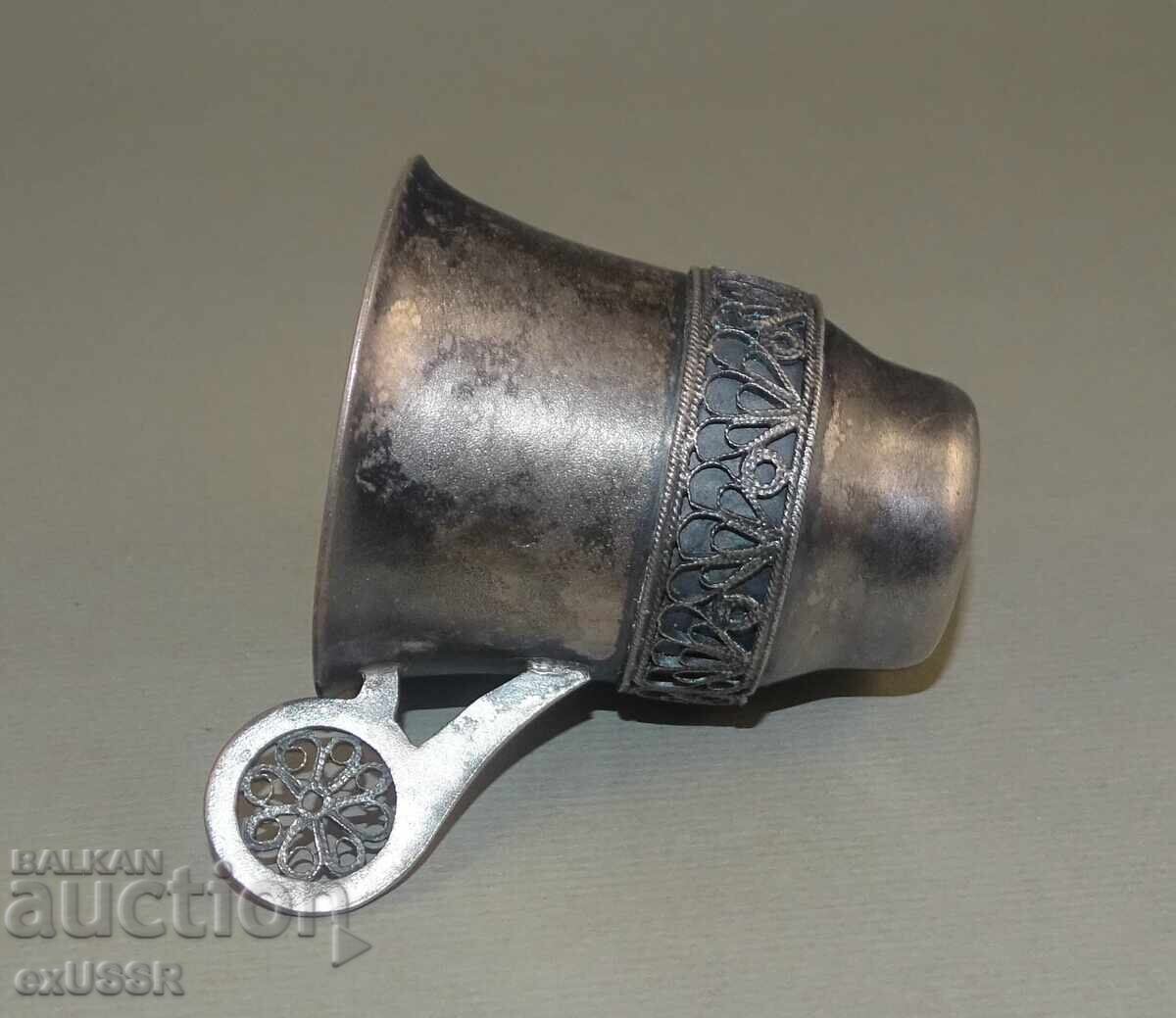 Μικρό ρωσικό μεταλλικό φλιτζάνι κούπα σουβενίρ - 6 Μικρό ρωσικό μεταλλικό φλιτζάνι κούπα σουβενίρ - 6