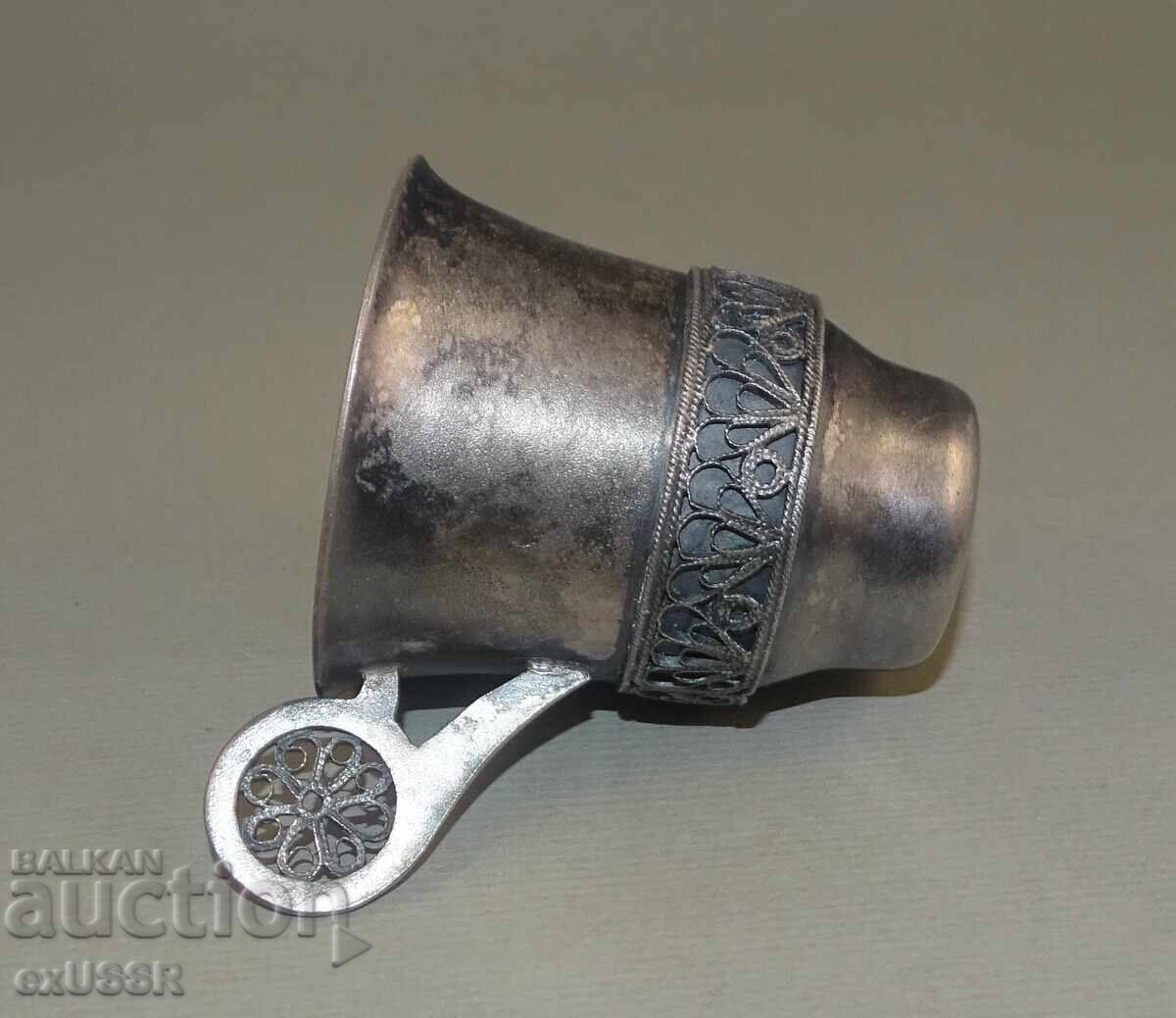 Μικρό ρωσικό μεταλλικό φλιτζάνι κούπα σουβενίρ - 6 Μικρό ρωσικό μεταλλικό φλιτζάνι κούπα σουβενίρ - 6