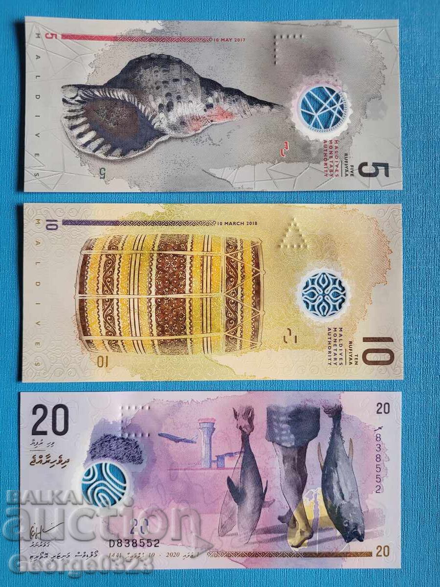 Малдиви 3 броя сет полимер 5 10 20 Руфии UNC Нови с цена € 8.00 | 15.65 лв. Малдиви 3 броя сет полимер 5 10 20 Руфии UNC Нови с цена € 8.00 | 15.65 лв.