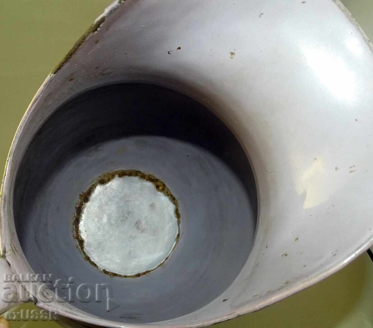 Παλιά κανάτα γλάστρα με όμορφα λουλούδια, σμάλτο - 6 Παλιά κανάτα γλάστρα με όμορφα λουλούδια, σμάλτο - 6