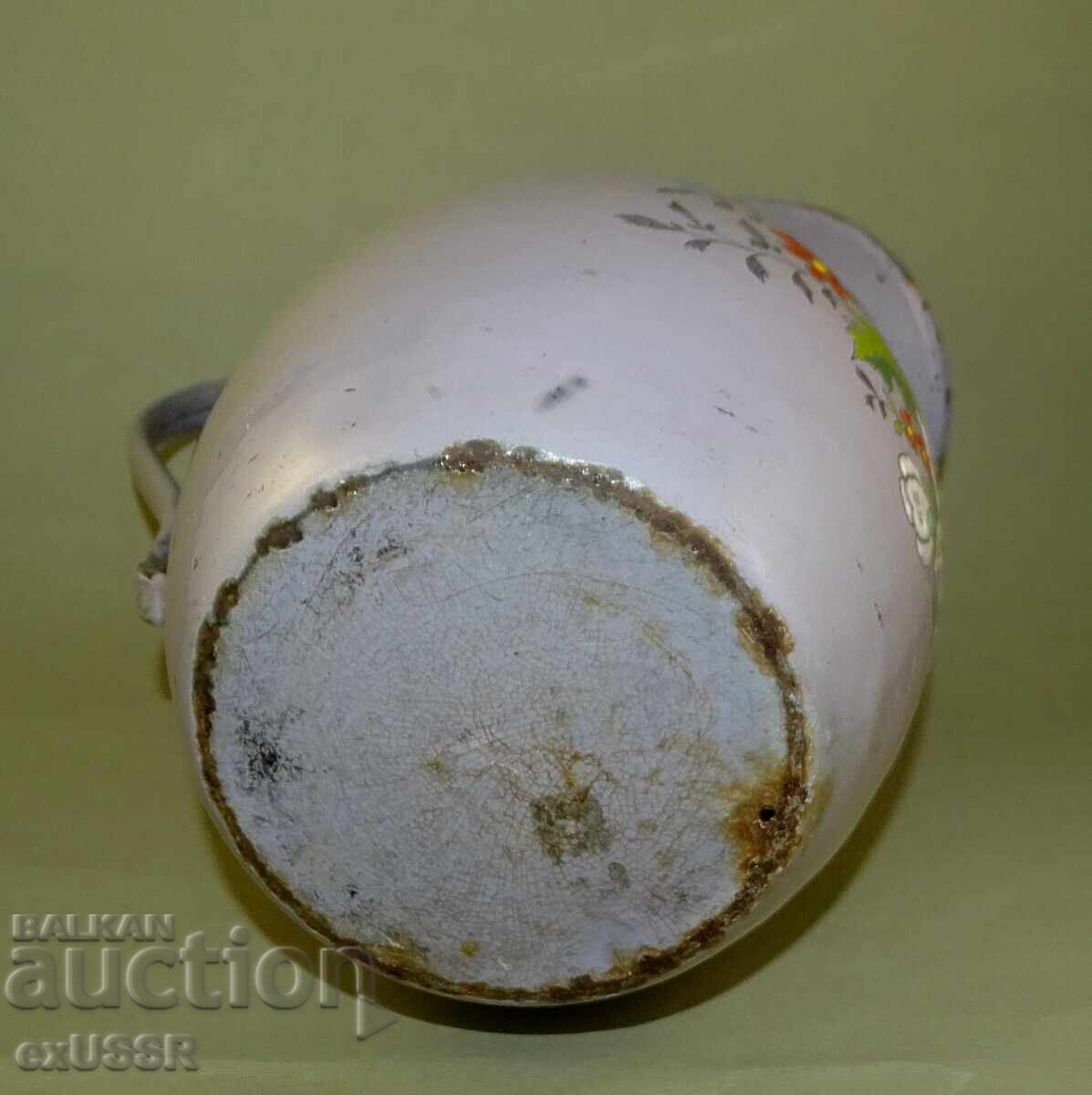 Παλιά κανάτα γλάστρα με όμορφα λουλούδια, σμάλτο - 7 Παλιά κανάτα γλάστρα με όμορφα λουλούδια, σμάλτο - 7