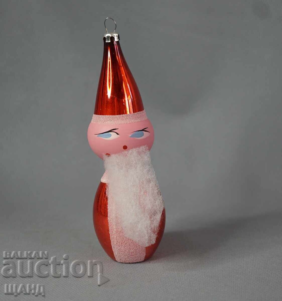 Стара Съклена играчка фигурка за елха Дядо Коледа Стара Съклена играчка фигурка за елха Дядо Коледа