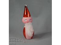 Стара Съклена играчка фигурка за елха Дядо Коледа