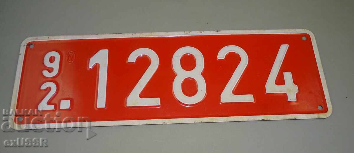 Foreign temporary registration number red