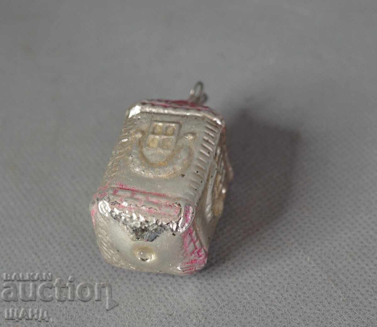 Παράδοση Παλιό γυάλινο παιχνίδι φιγούρα για χριστουγεννιάτικο δέντρο σπίτι σπιτάκι Παράδοση Παλιό γυάλινο παιχνίδι φιγούρα για χριστουγεννιάτικο δέντρο σπίτι σπιτάκι