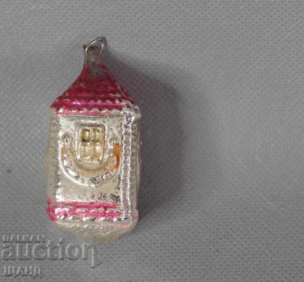 Παλιό γυάλινο παιχνίδι φιγούρα για χριστουγεννιάτικο δέντρο σπίτι σπιτάκι Παλιό γυάλινο παιχνίδι φιγούρα για χριστουγεννιάτικο δέντρο σπίτι σπιτάκι