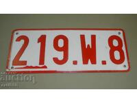 Foreign registration number red/white