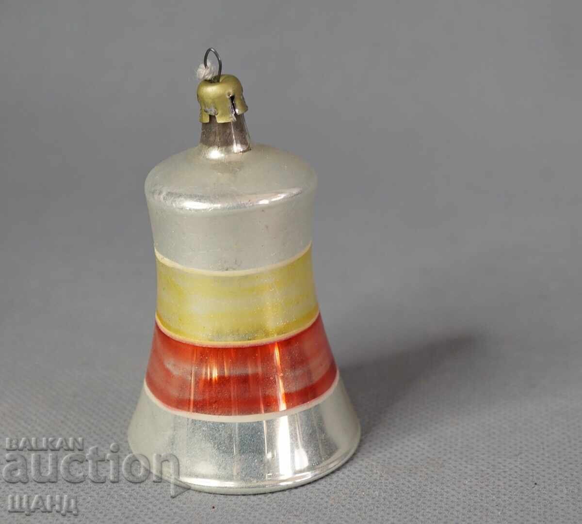 Old glass Christmas tree ornament figure bell chime Old glass Christmas tree ornament figure bell chime