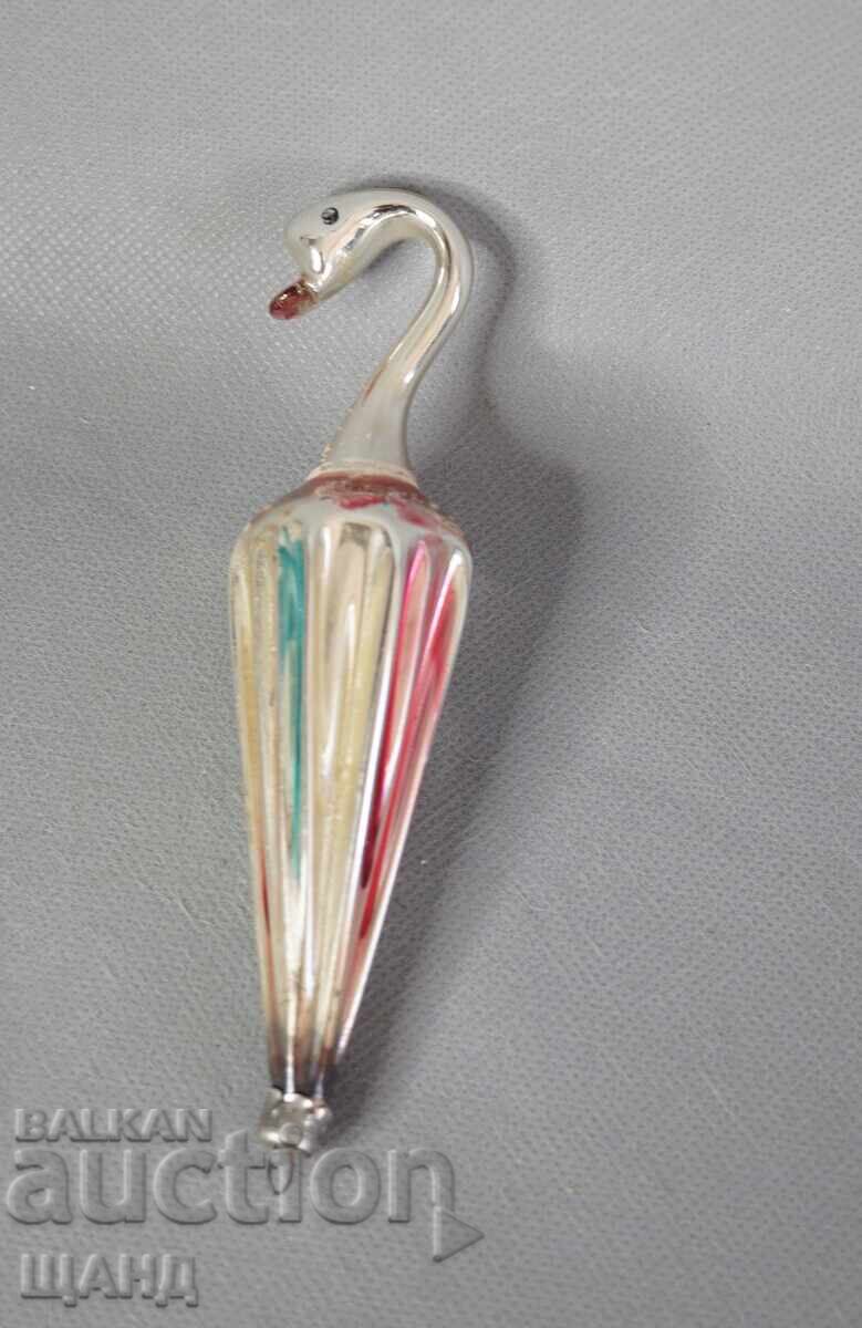 Auction Old glass toy figure for Christmas tree, bird Swan Auction Old glass toy figure for Christmas tree, bird Swan