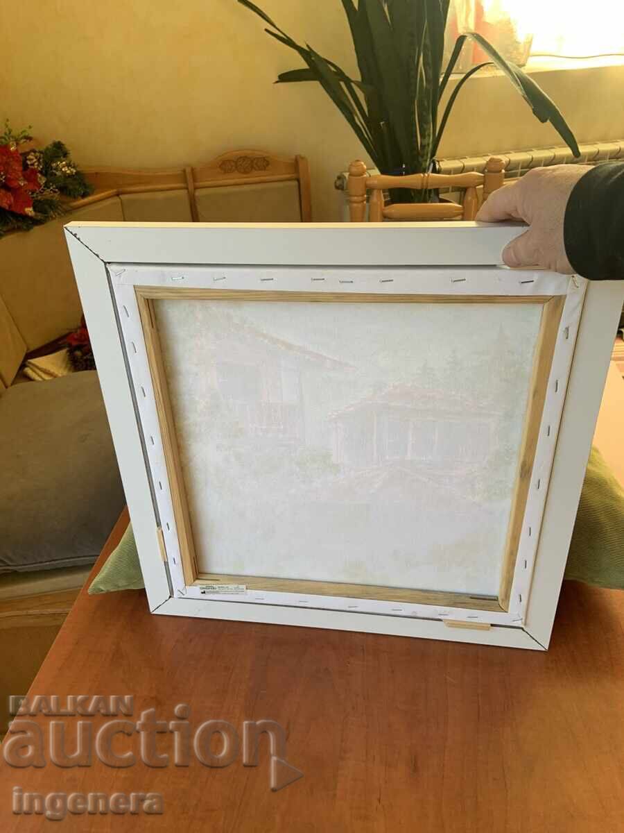 OIL PAINTING CANVAS STRETCHER FRAME SIGNED - 6