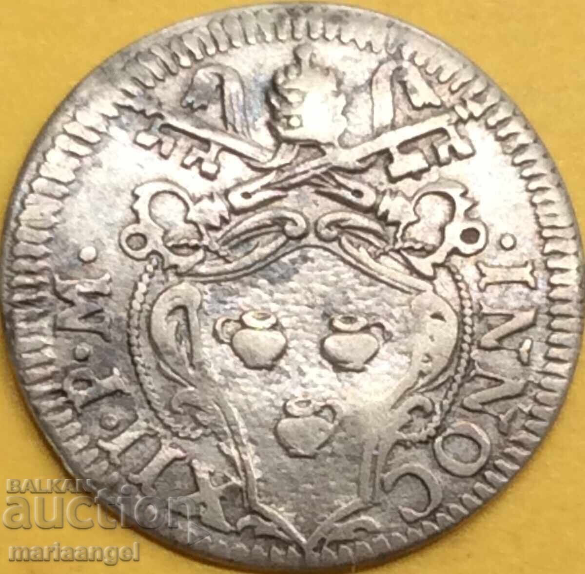Ватикан гросо 1698 Инокенти XII сребро