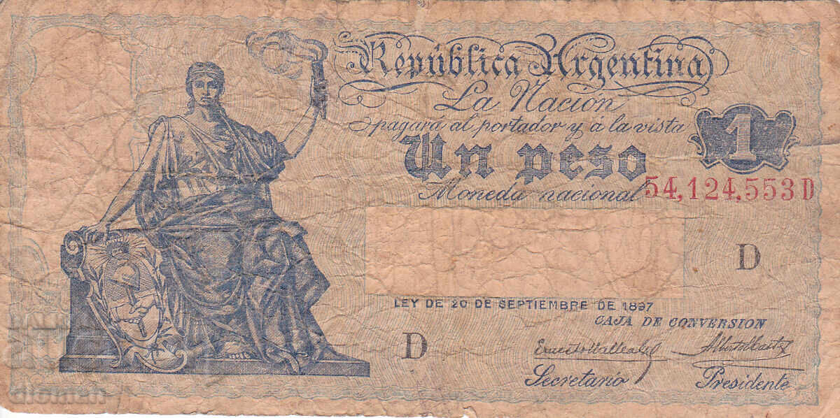 dioman - ΑΡΓΕΝΤΙΝΗ - 1 ΠΕΣΟ - 1897 ε