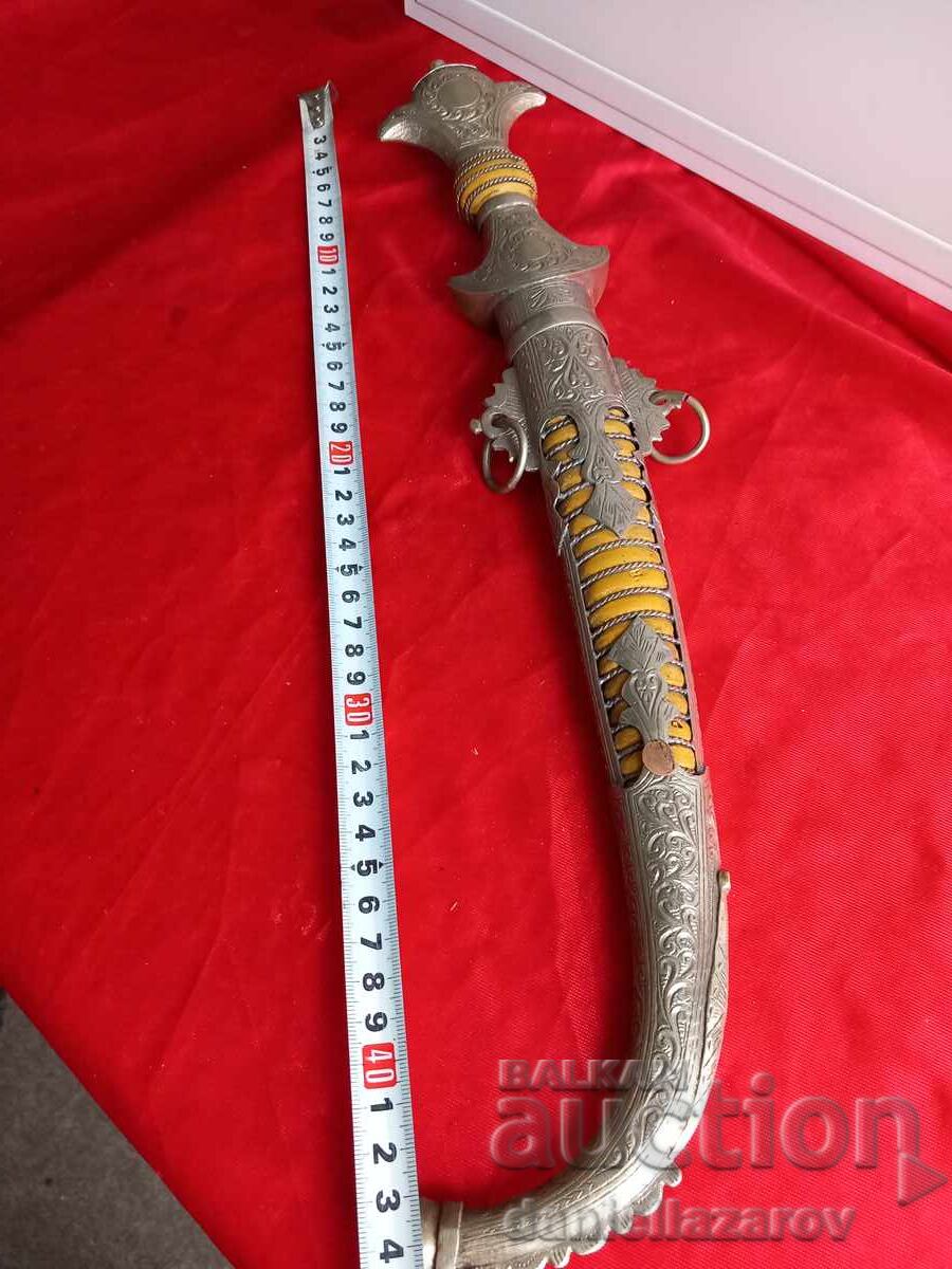 Large Silver Moroccan Koumaya. Khanjar Dagger - 6 Large Silver Moroccan Koumaya. Khanjar Dagger - 6