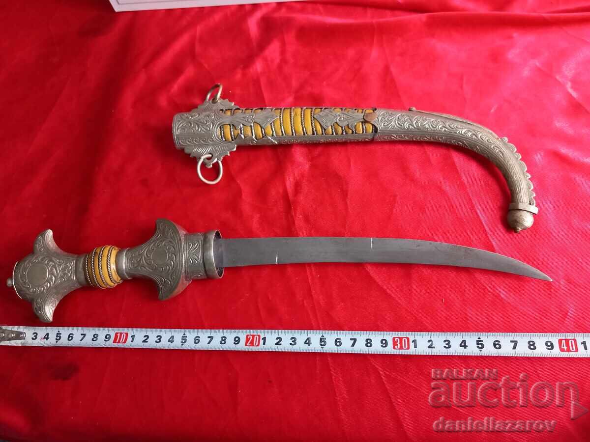Large Silver Moroccan Koumaya. Khanjar Dagger - 7 Large Silver Moroccan Koumaya. Khanjar Dagger - 7