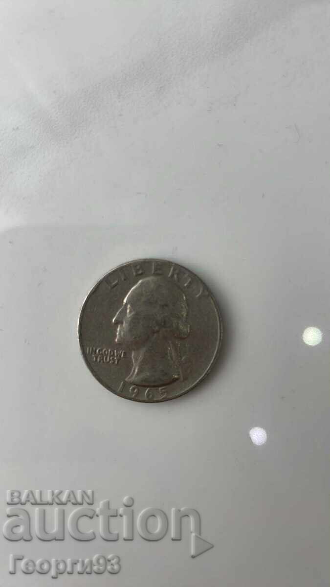 Licitație Monedă produsă în Washington în 1965, foarte rară Licitație Monedă produsă în Washington în 1965, foarte rară