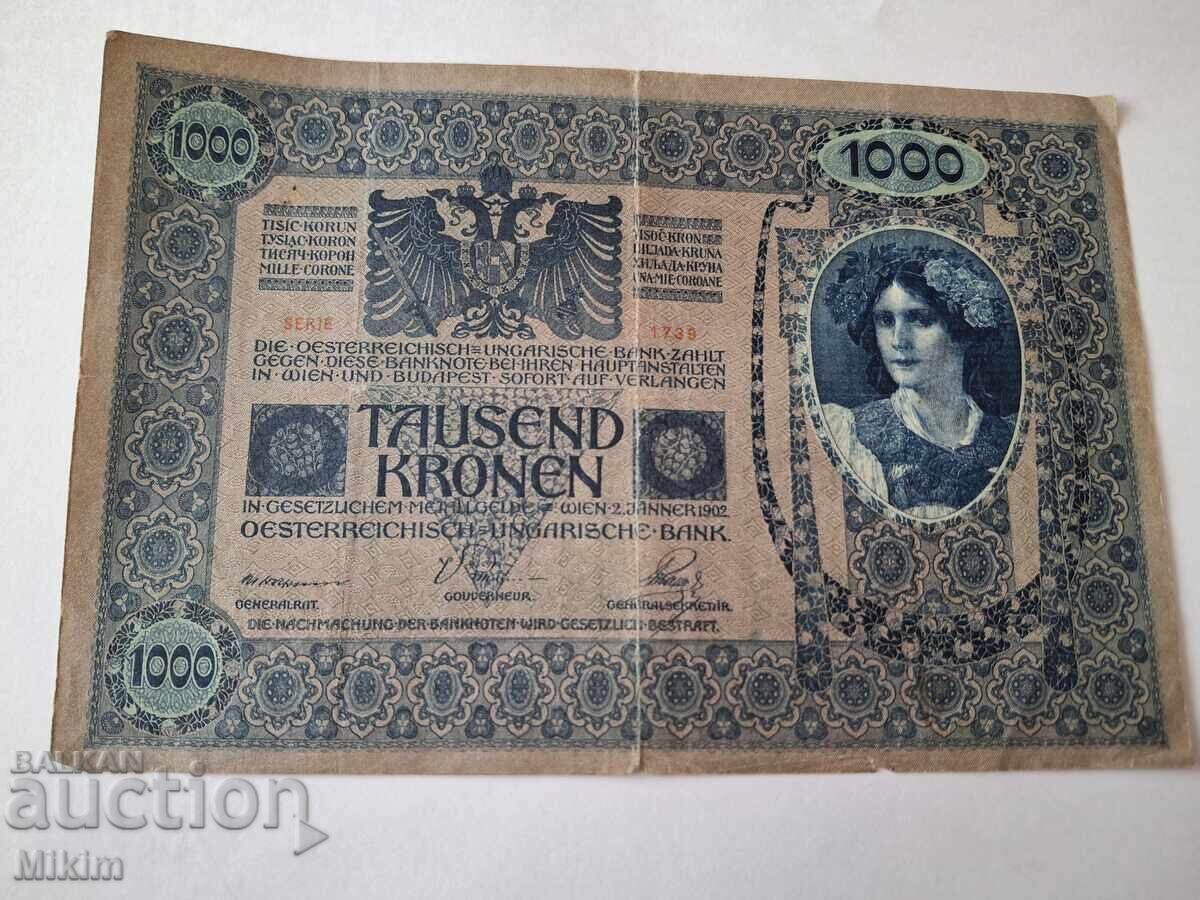 Τραπεζογραμμάτιο 1000 κορώνες 1902 Αυστρο-Ουγγαρία