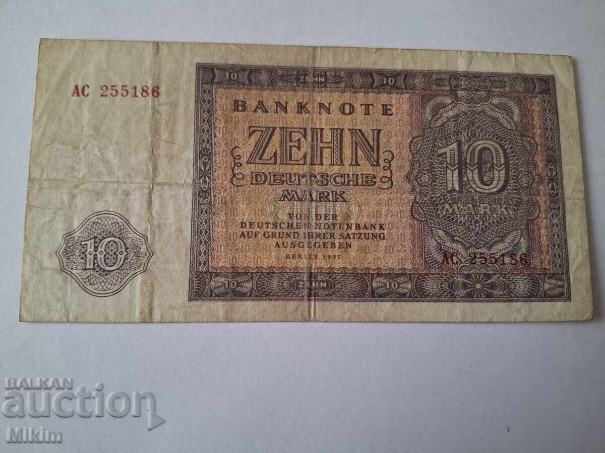 Банкнота 10 марки 1955г. Германия
