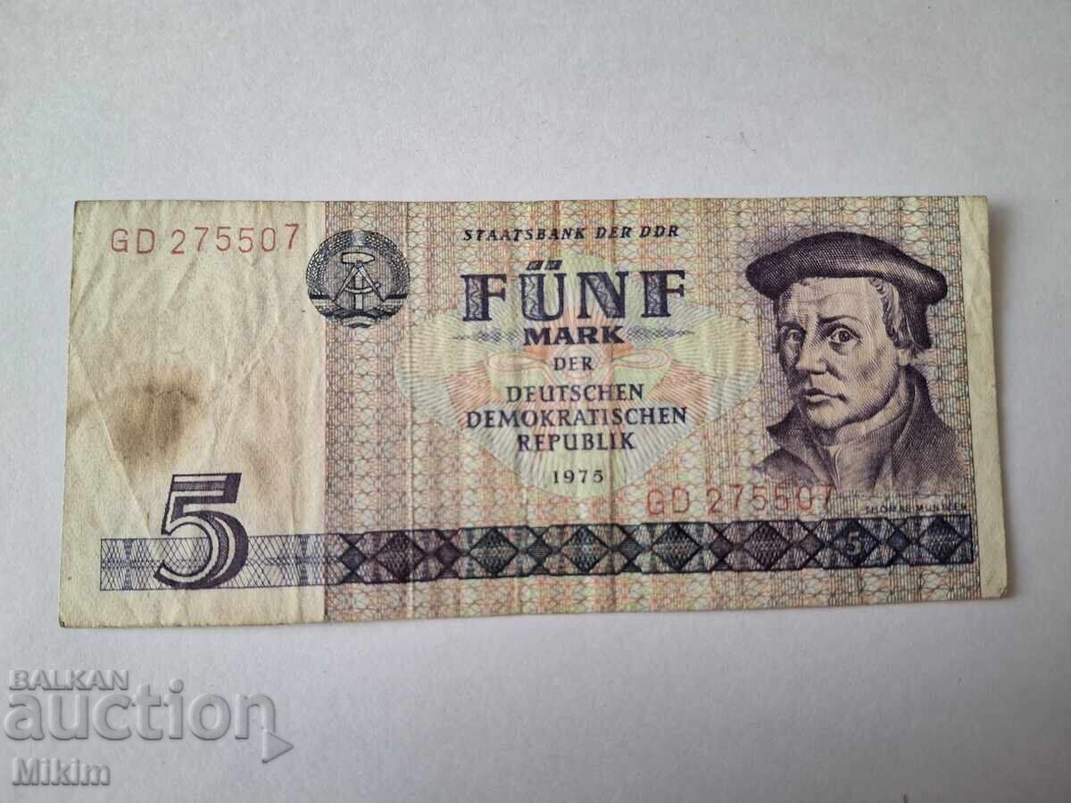 5 Mark Banknote 1975 Germany