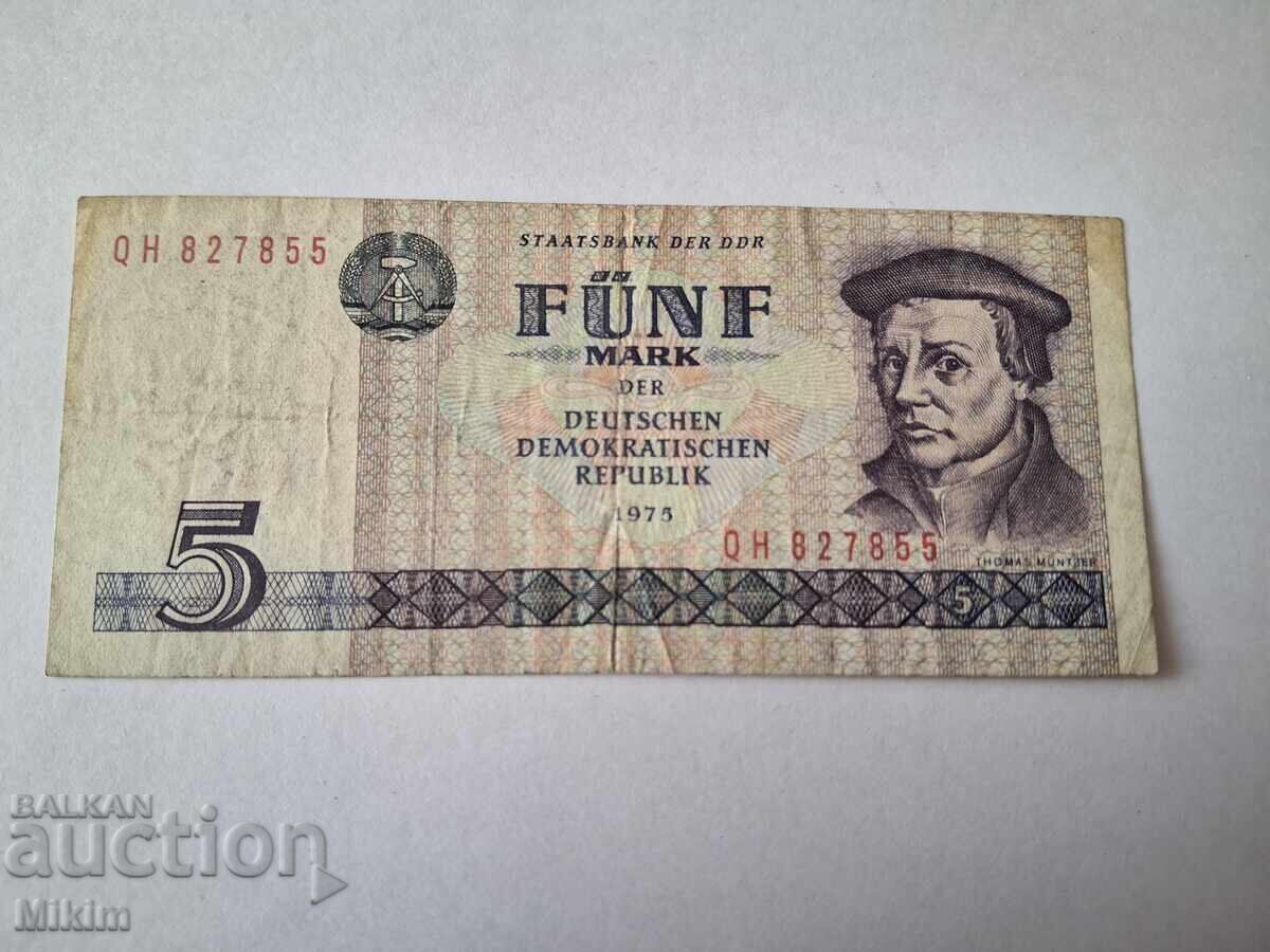 5 Mark Banknote 1975 Germany