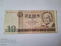 Banknote 10 marks 1971 Germany