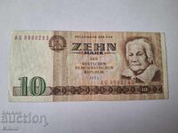 Банкнота 10 марки 1971г. Германия2